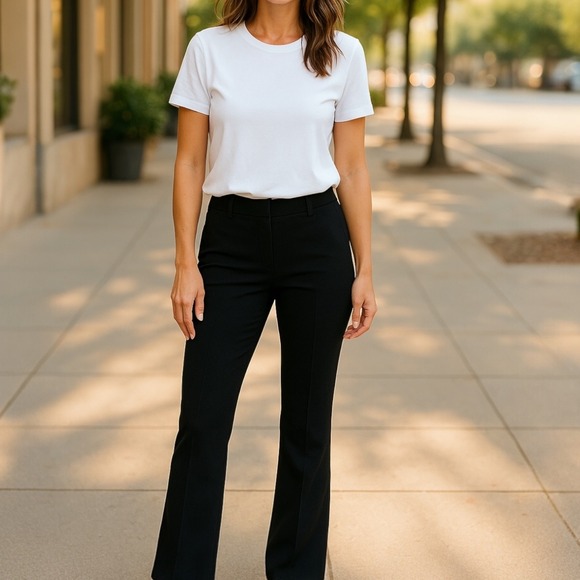 Quince Pants - Quince‎ | Ultra-Stretch Ponte Straight Leg Pull On Dress Pants Black Size Small